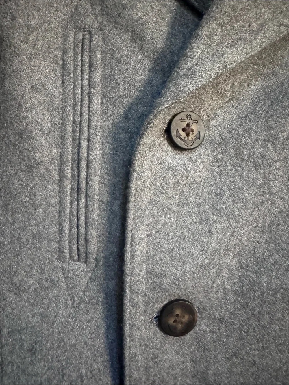Lauren Ralph Lauren Wool Blend Peacoat Gray Double Breasted 10R / Women’s XS